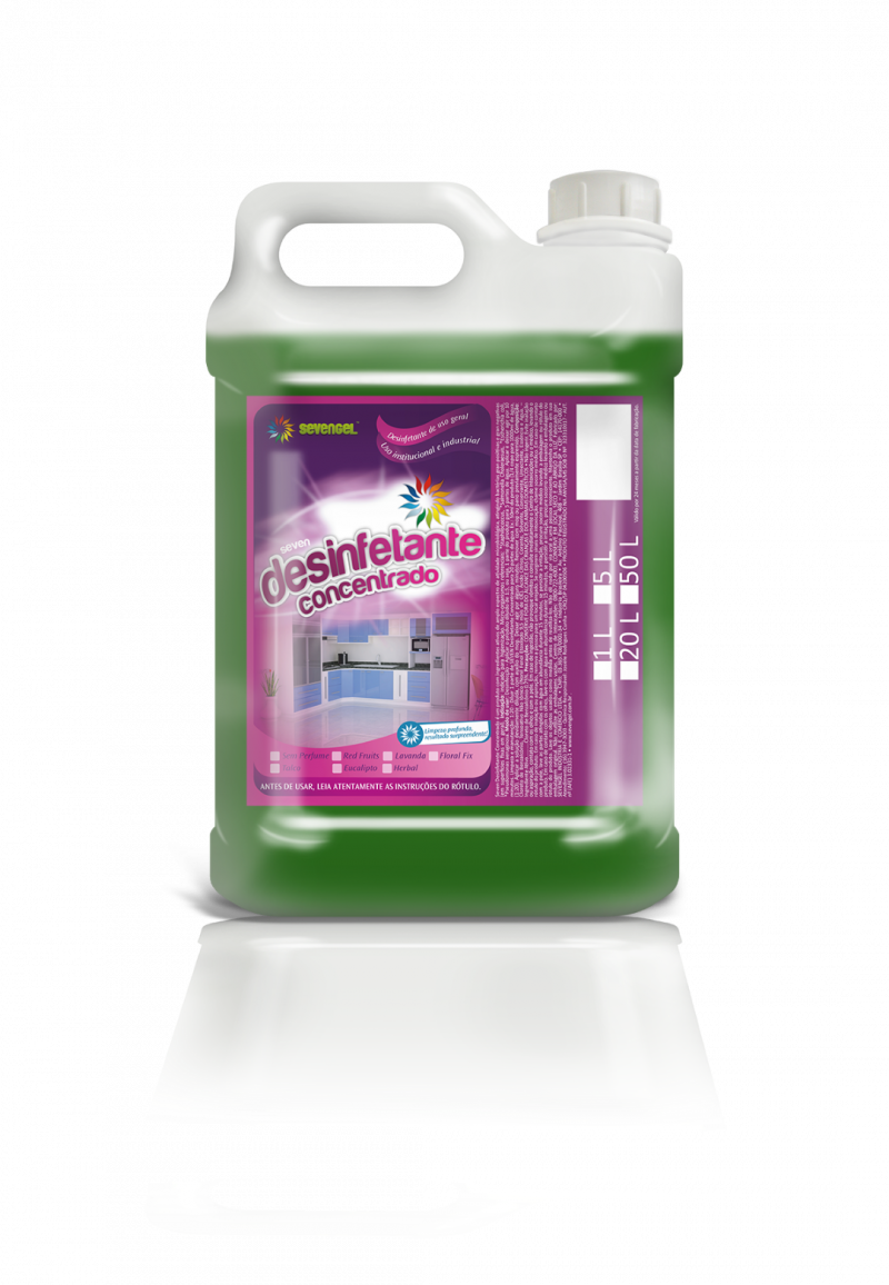 DESINFETANTE 5 LITROS CONCENTRADO HERBAL SEVENGEL C/ 1 UN (5286)