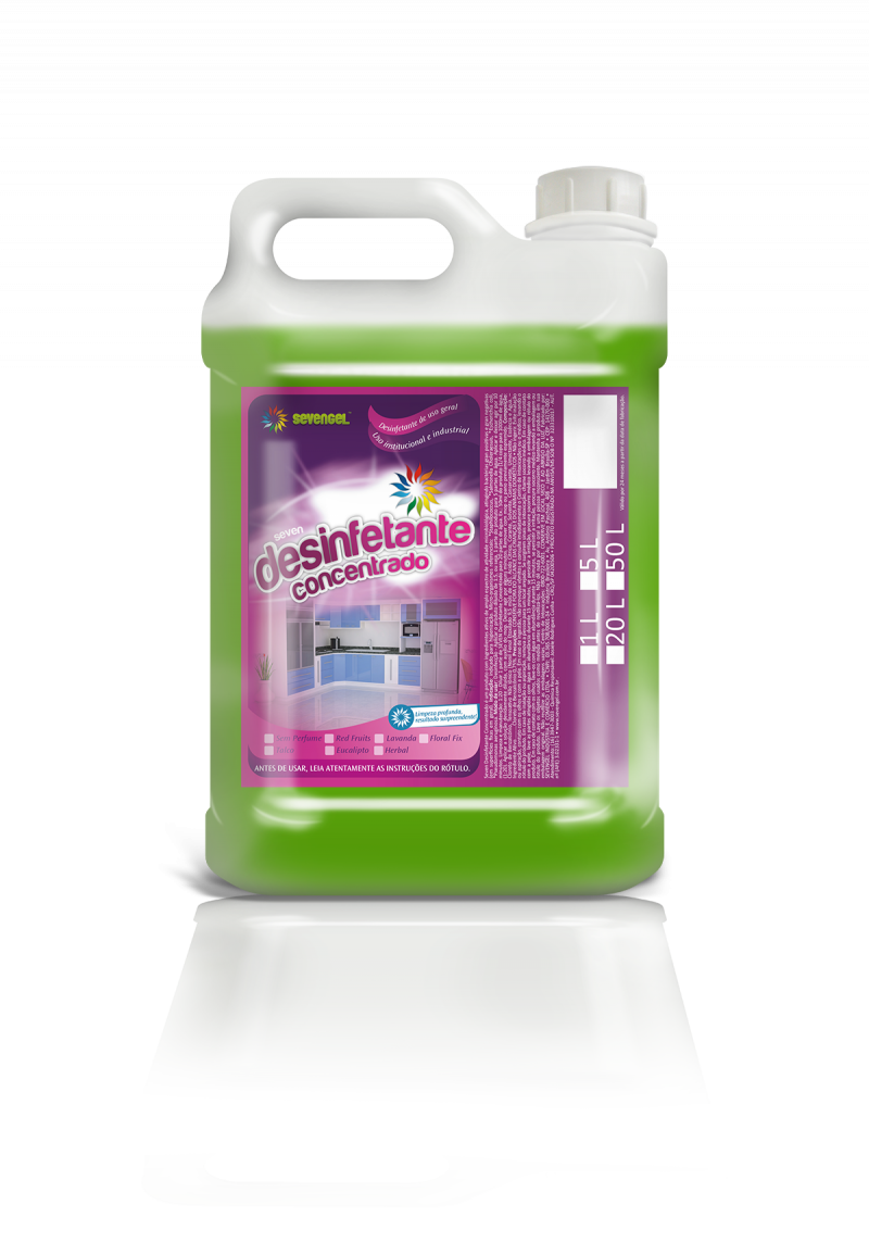 DESINFETANTE 5 LITROS CONCENTRADO EUCALIPTO SEVENGEL CX C/ 4 UN (5282)