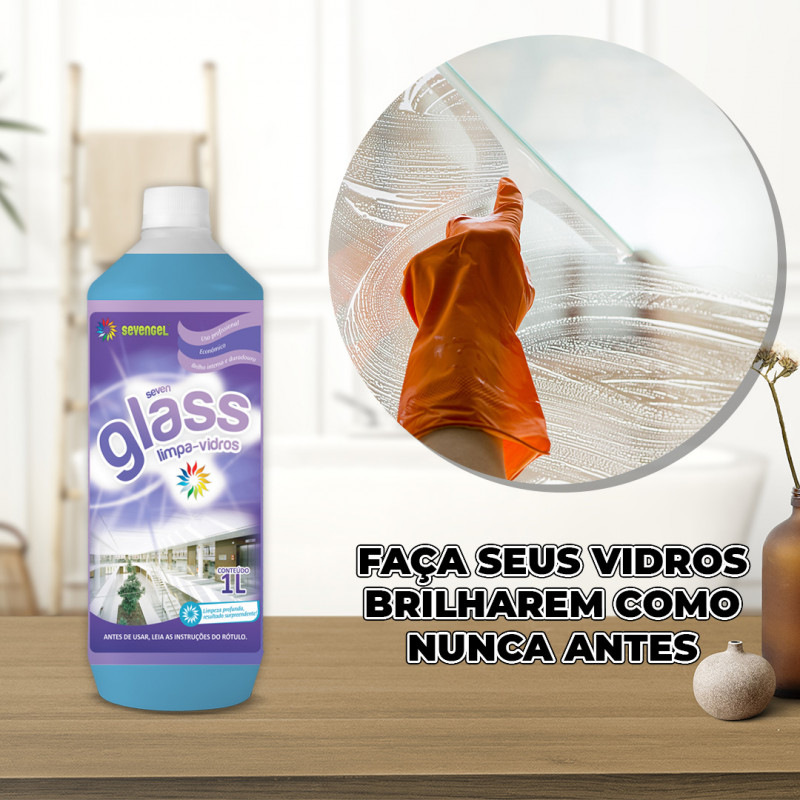 LIMPA VIDRO 1 LITRO GLASS SEVENGEL C/ 1 UN  (5493)