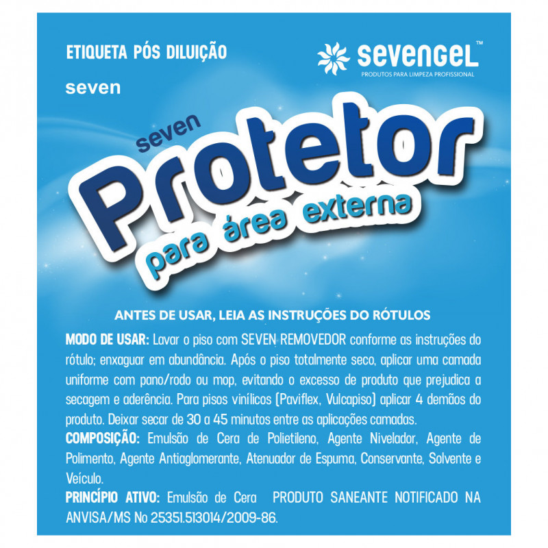 PROTETOR DE PISO 5 LITROS AREA EXTERNA SEVENGEL CX C/ 4 UN (5599)