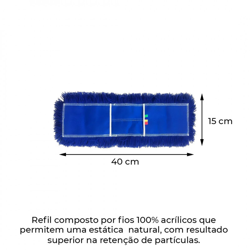 REFIL MOP PÓ 40X15CM BRALIMPIA (RP400)