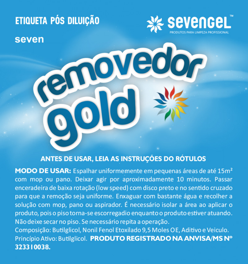 REMOVEDOR 5 LITROS GOLD SEVENGEL CX C/ 4 UN (5609)