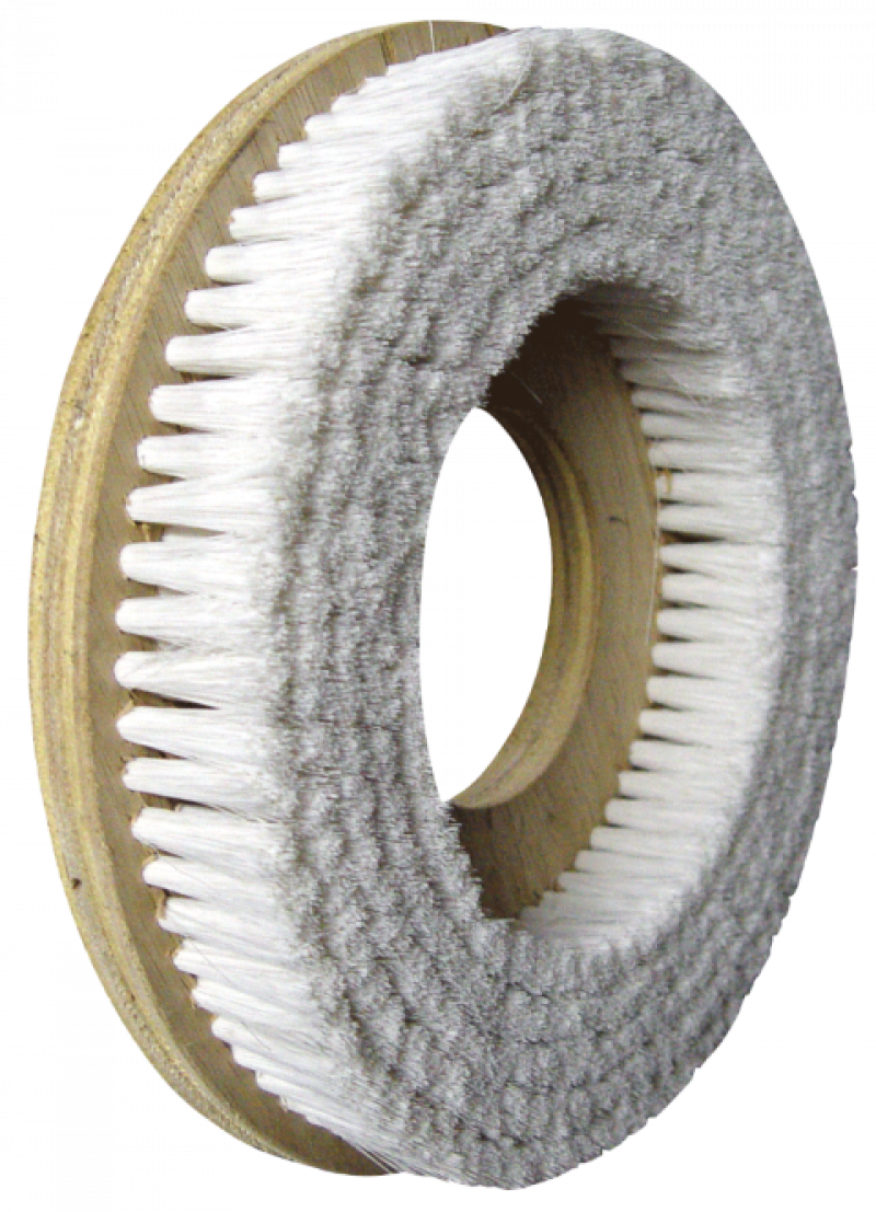 ESCOVA DE NYLON 35 CM BASE MADEIRA S/ FLANGE BRALIMPIA (EN35BR)
