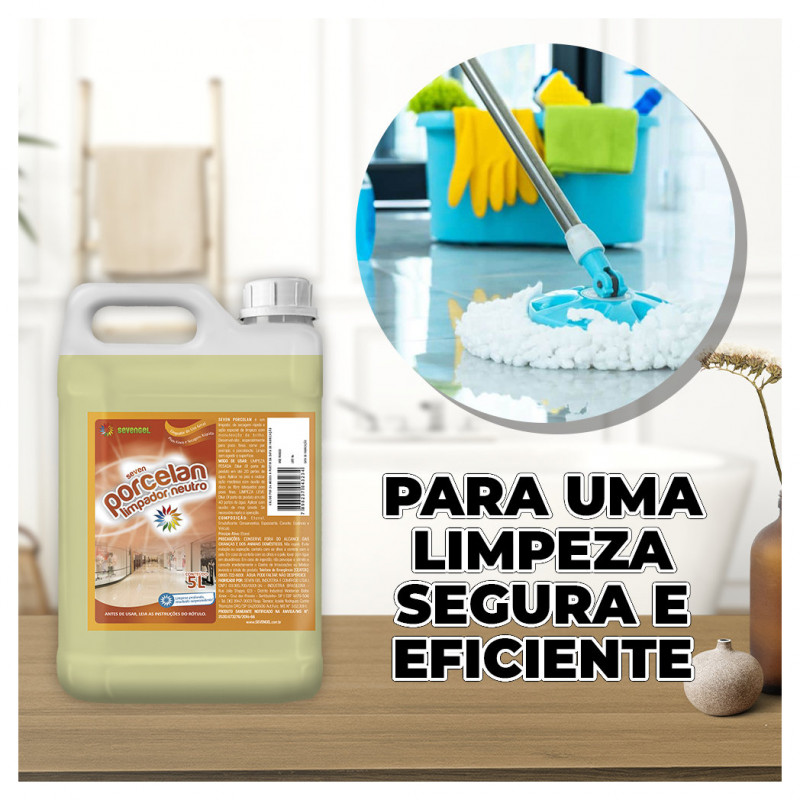  Porcelan Limpador Porcelanato Detergente Concentrado 5l