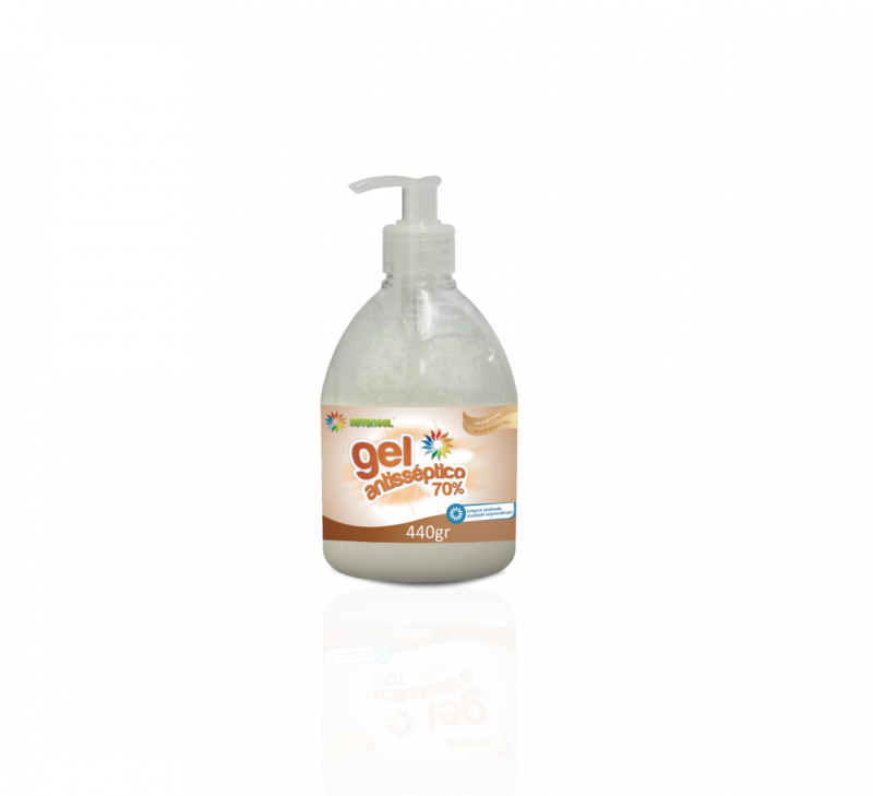 ALCOOL GEL 70% 440 GR VALVULA PUMP SEVENGEL C/ 1 UN (5779)