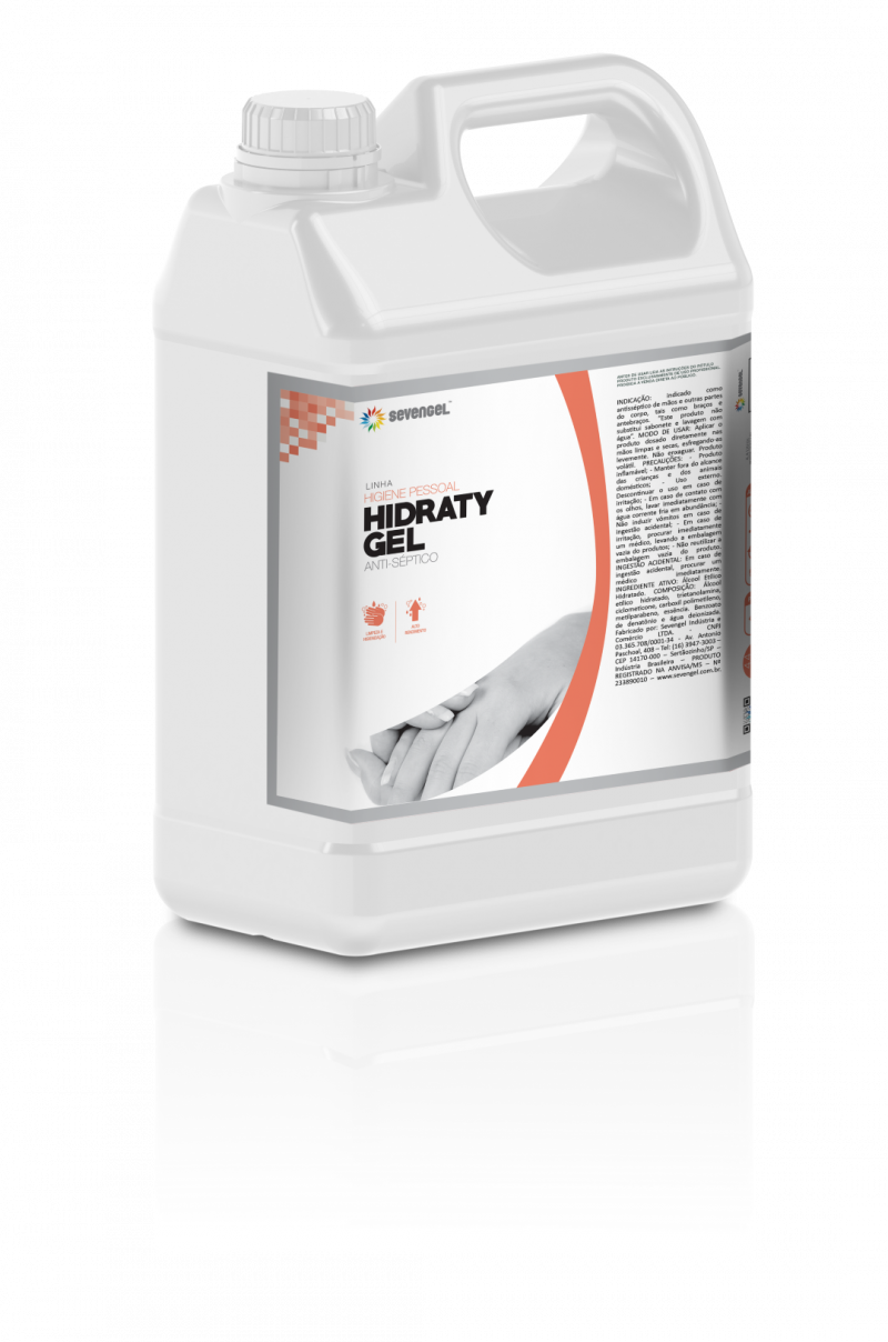ÁLCOOL GEL 70% HIDRATGEL 4,4 KG C/ HIDRATANTE SEVENGEL 1 UN (5227)