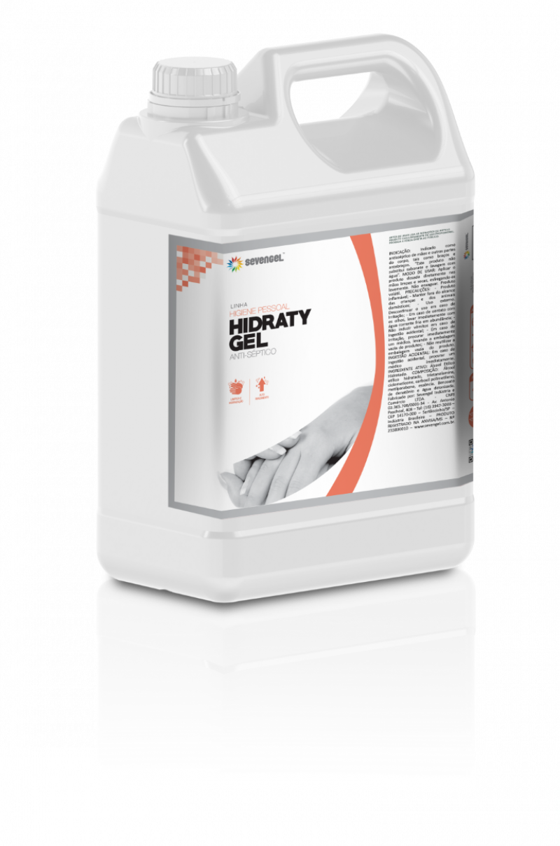 ÁLCOOL GEL 70% HIDRATGEL 4,4 KG C/ HIDRATANTE SEVENGEL CX C/4 UN (5227)