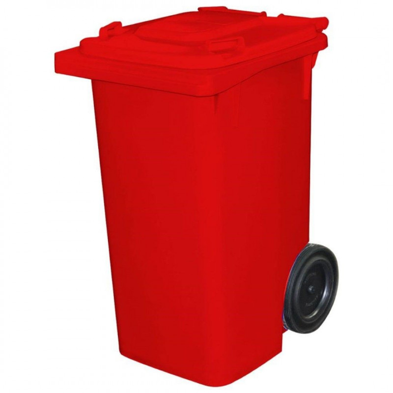 Container com Rodas 120 Litros Vermelho - JSN