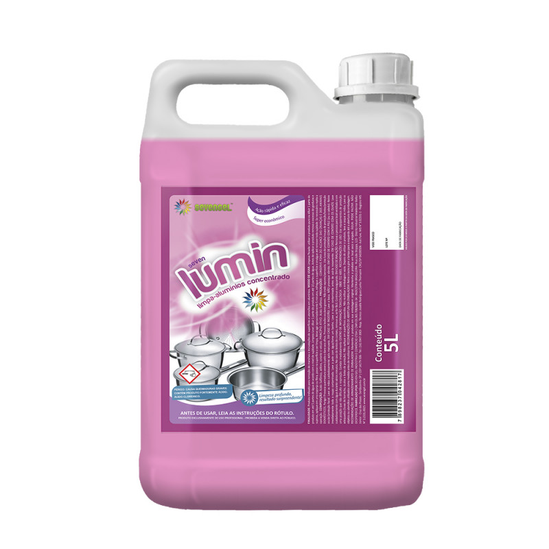 LIMPA ALUMINIO LUMIN 5 LT SEVEN GEL CX C/ 4UN (5799)