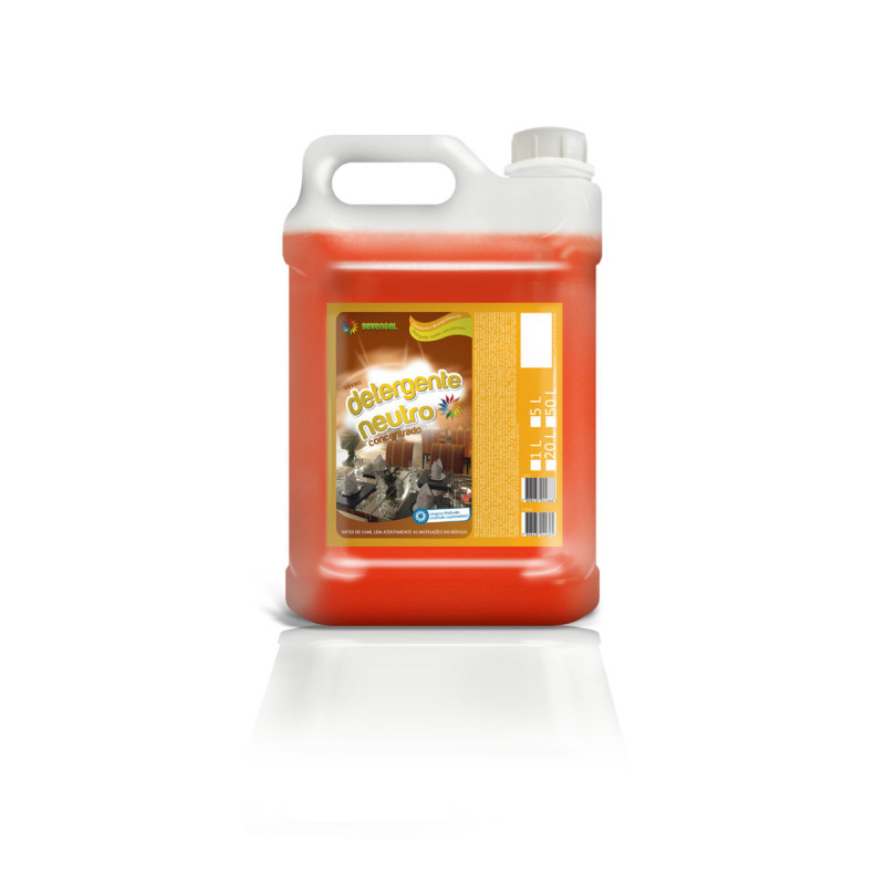 DETERGENTE LIQUIDO NEUTRO 5 LT CONCENTRADO SEVENGEL 1 UN (5344)