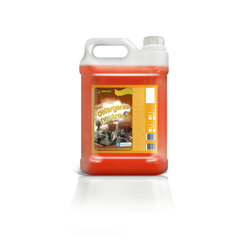 DETERGENTE LIQUIDO NEUTRO 5 LT CONCENTRADO SEVENGEL CX C/ 4UN (5344)