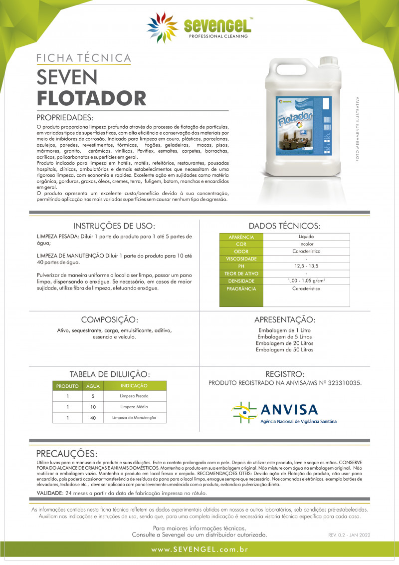 FLOTADOR 5 LT SEVEN GEL CX C/ 4UN (5482)