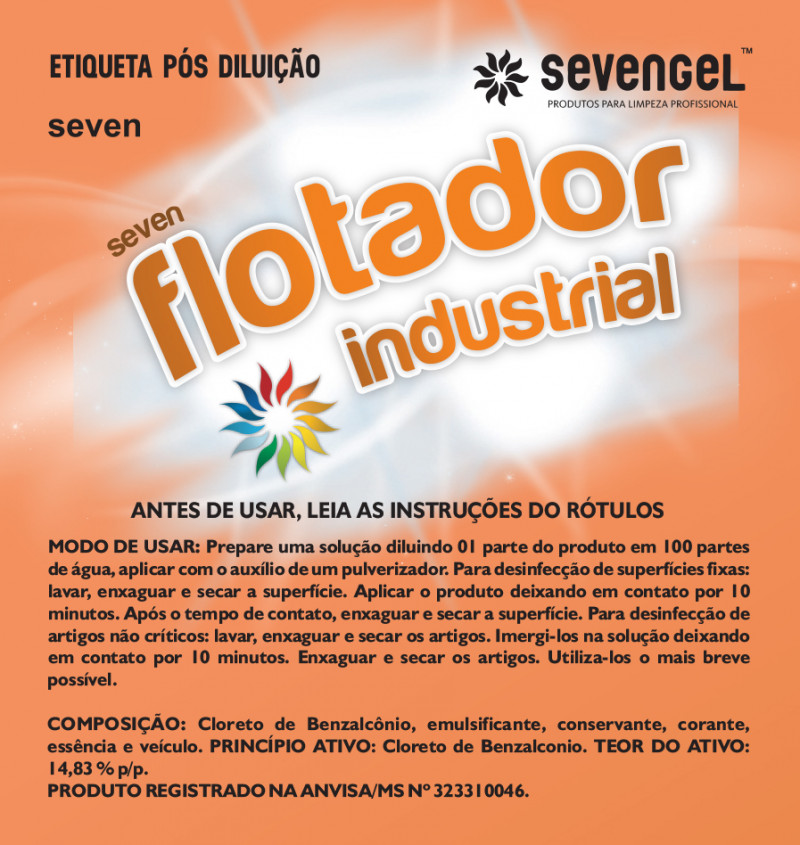 FLOTADOR INDUSTRIAL 1 LT SEVEN GEL  CX COM 12 UN