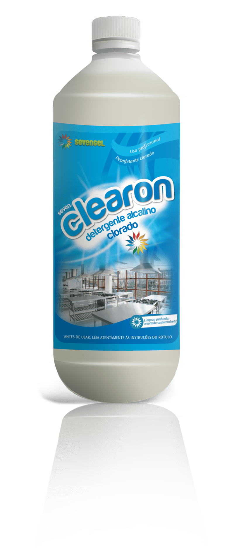 Detergente Alcalino Clorado Concentrado Clearon 1l Sevengel