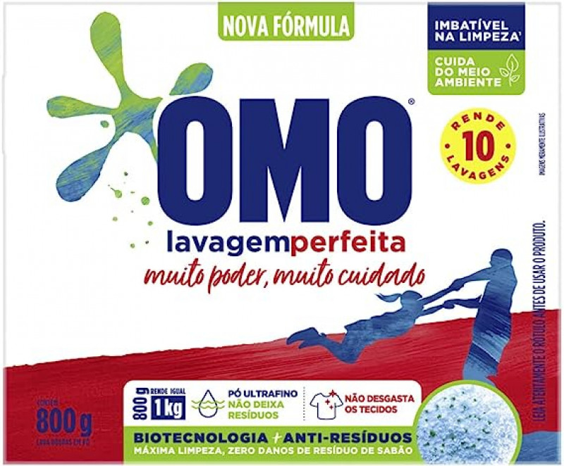 DETERGENTE PO OMO 800 GR LAV PERFEITA - 290533 un COM 1 un