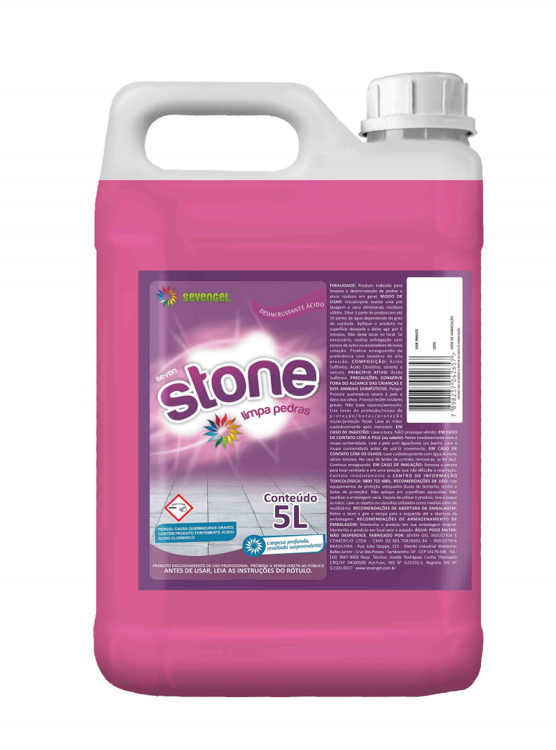 LIMPA PEDRA STONE 5 LT SEVENGEL CX C/4 UN (5661)