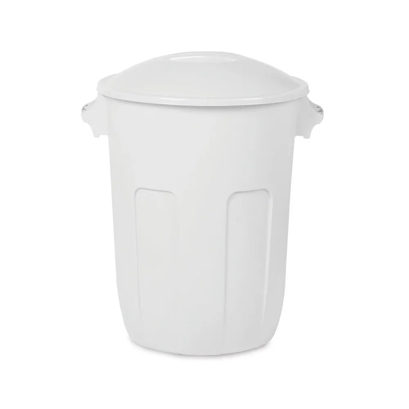 LIXEIRA C/ TAMPA 58 LITROS BRANCO PLASÚTIL (636)