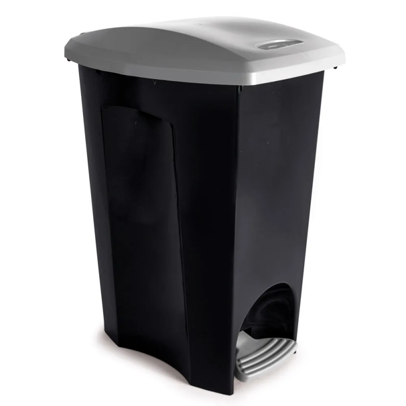 LIXEIRA C/ PEDAL 48 LITROS ECO BLACK PLASUTIL (3497)