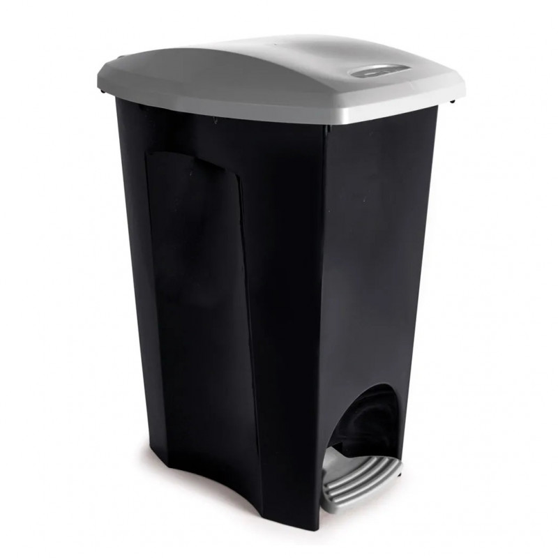 LIXEIRA C/ PEDAL 48 LITROS ECO BLACK PLASUTIL (3497)