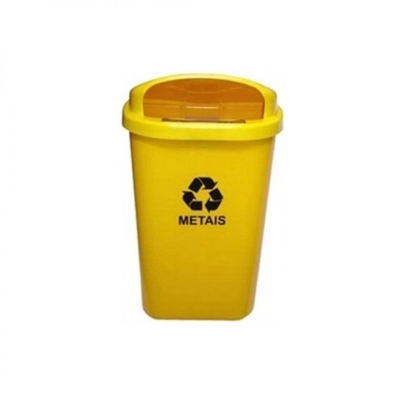 Coletor Individual S/ Poste 50 Litros Amarelo - JSN