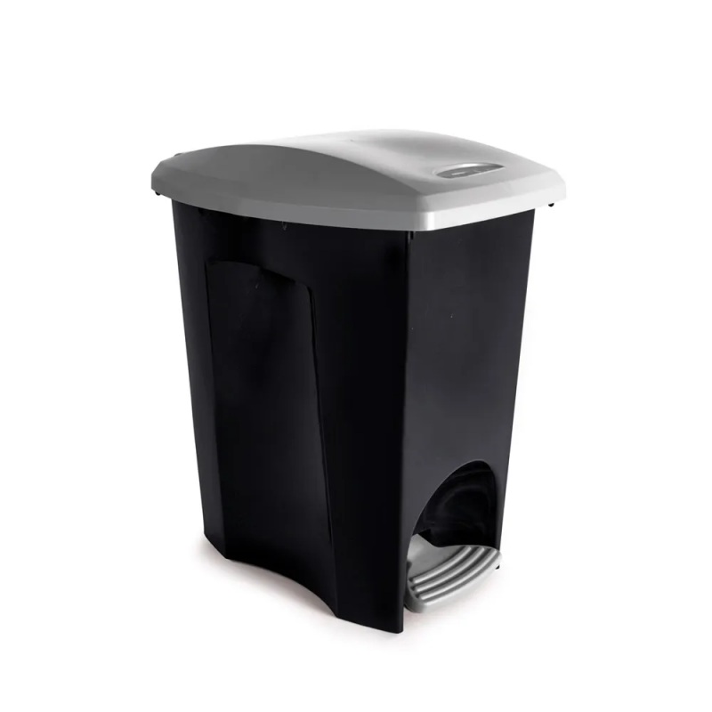Lixeira Plástica Com Pedal Ecoblack 14 Litros Plásútil 3495