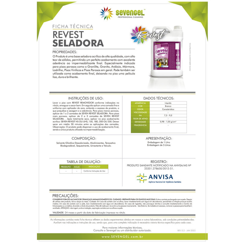 BASE SELADORA 5 LT REVEST SEVEN GEL 1 UN (5621)