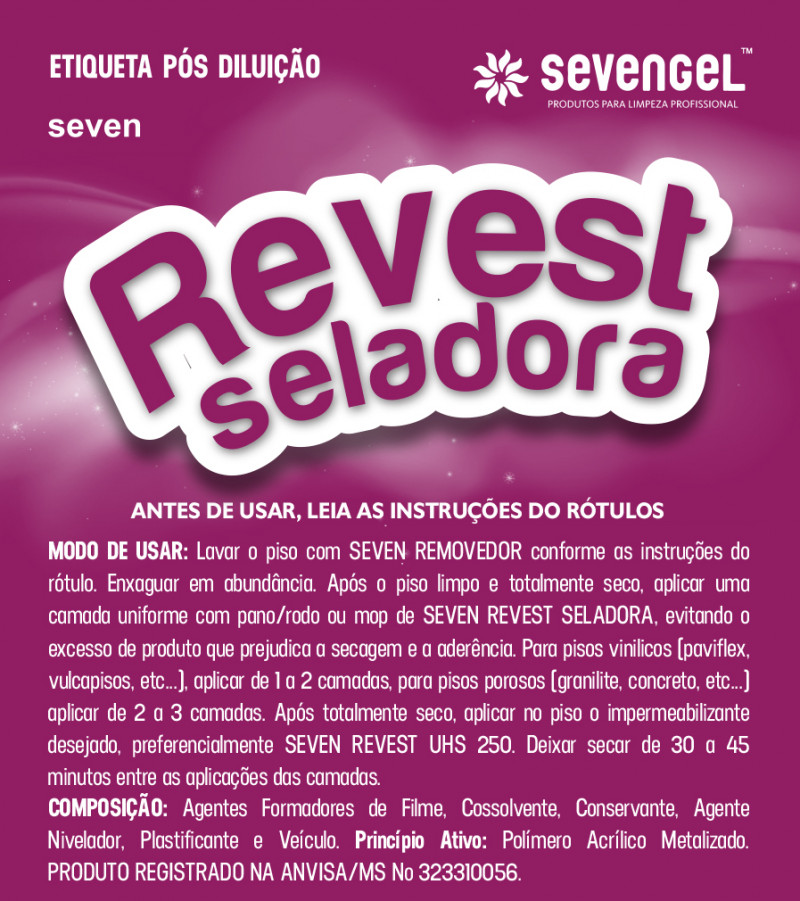 BASE SELADORA 5 LT REVEST SEVEN GEL CX C/ 4 UN (5621)