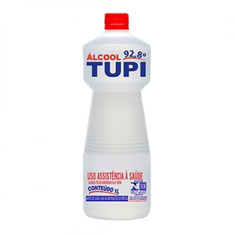 ALCOOL LIQUIDO 92,8% 1 LITRO TUPI CX C/ 12 UN (1.100)