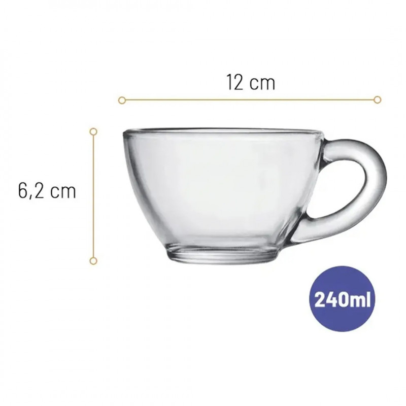 XICARA+PIRES 240 ML CHÁ SANTA MARINA ASTRAL C/ 2 PEÇAS