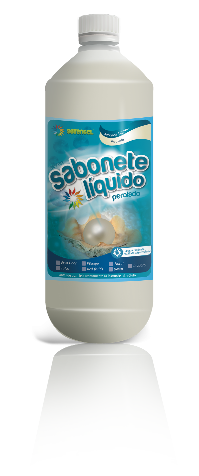 SABONETE LIQUIDO 1 LITRO DOVAR PEROLADO SEVENGEL CX C/ 12 UN (5737)