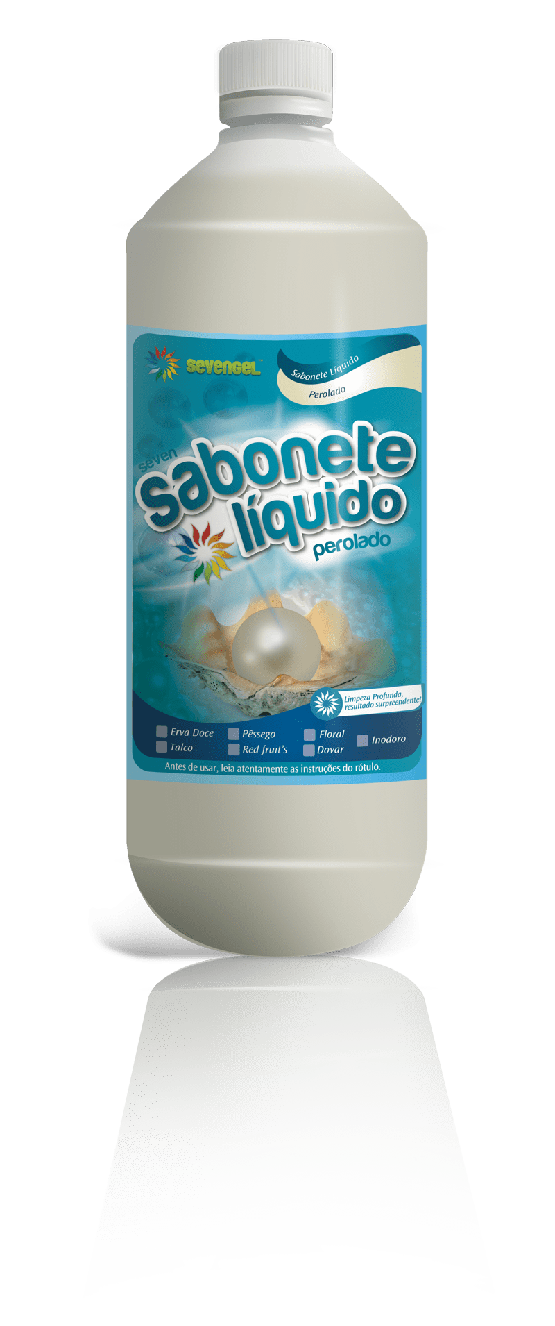 SABONETE LIQUIDO 1 LITRO DOVAR PEROLADO SEVENGEL CX C/ 12 UN (5737)