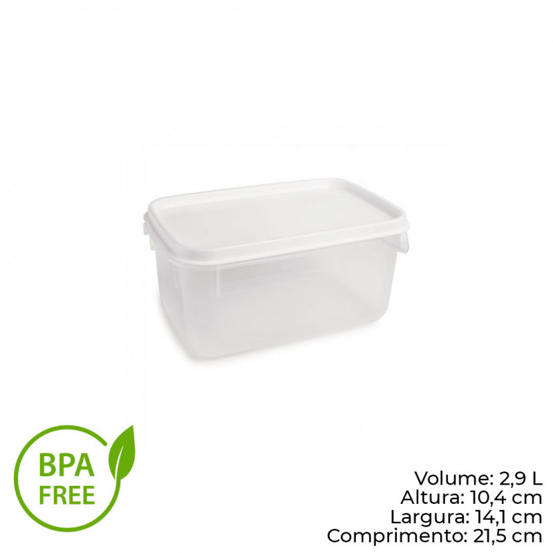 POTE RETANGULAR MODULINE 1,9 LITROS PLASÚTIL (2298)