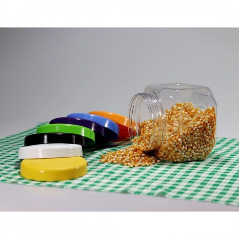 POTE MULTIUSO PET C/ TAMPA PP 13,5CMx13,5CMx13,5CM 1.800 ML COLORIDO GALVANOTEK CX C/ 24 UN (G1050)