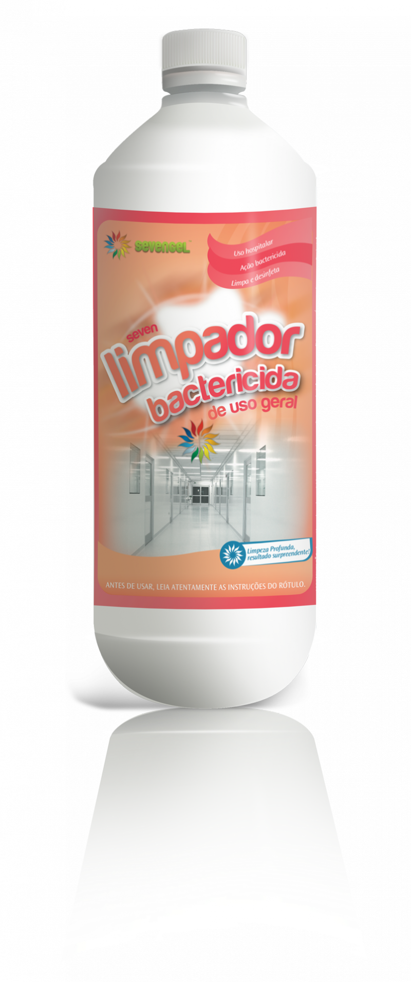 LIMPADOR USO GERAL FLORAL 1 LT BACTERICIDA SEVENGEL 1 UN (5512)