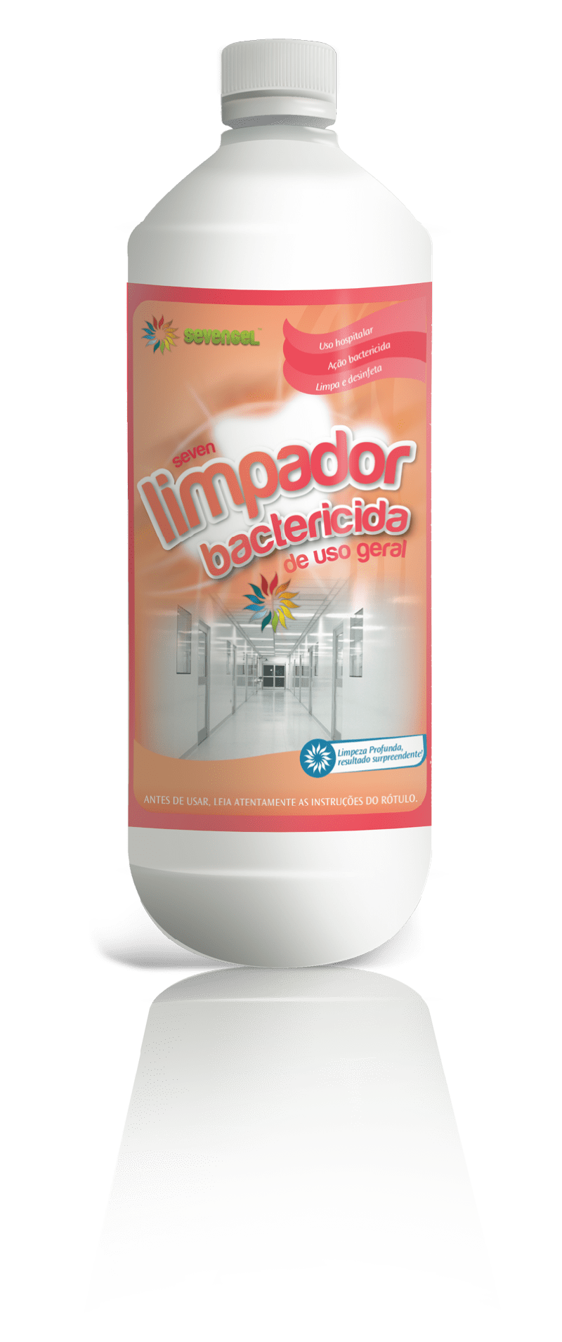 LIMPADOR USO GERAL FLORAL 1 LT BACTERICIDA SEVENGEL 1 UN (5512)