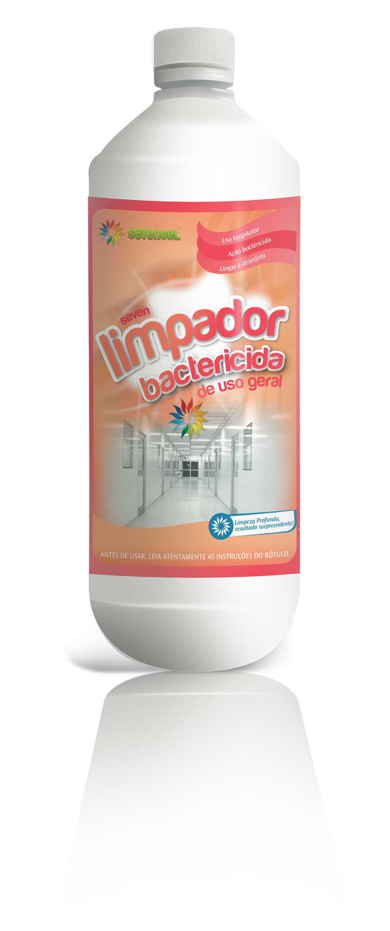 LIMPADOR USO GERAL FLORAL 1 LT BACTERICIDA SEVENGEL CX C/ 12 UN (5512)