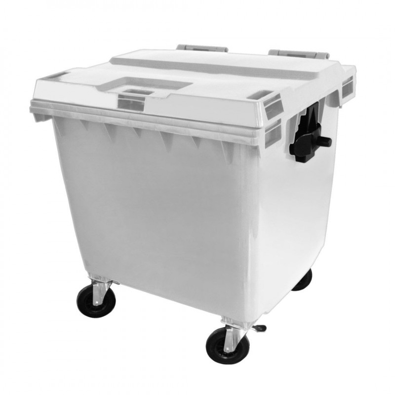 Lixeira 1000Lts Condomínio Predial Container Plastico Branco