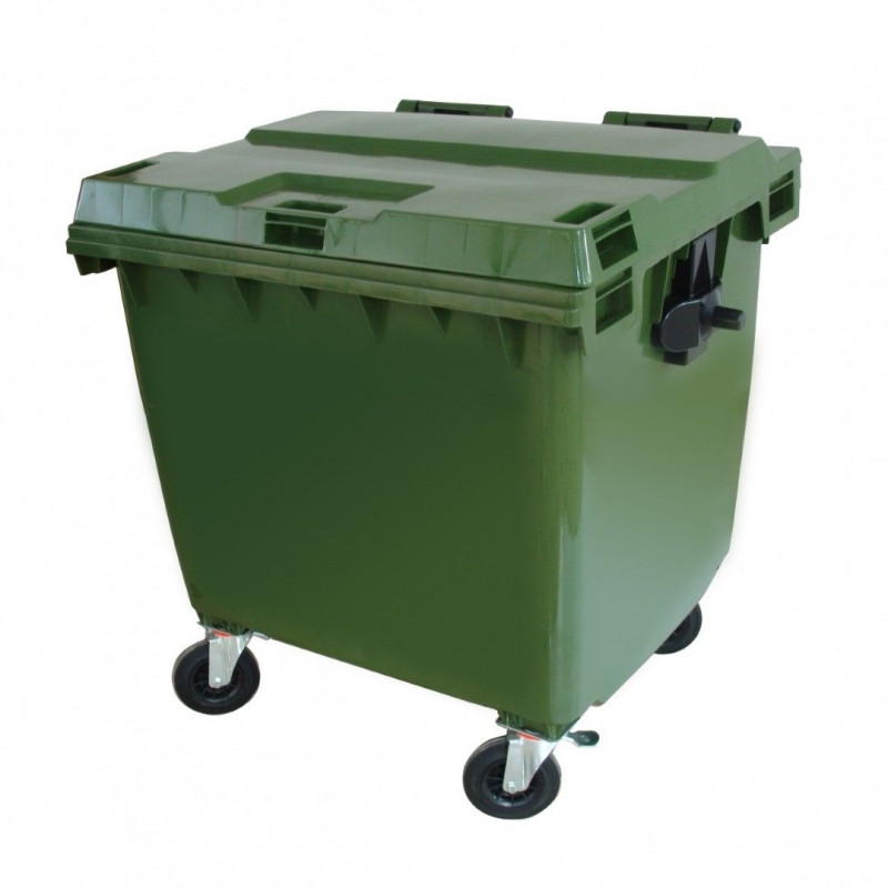 Lixeira 1000Lts Condomínio Predial Container Plastico Verde