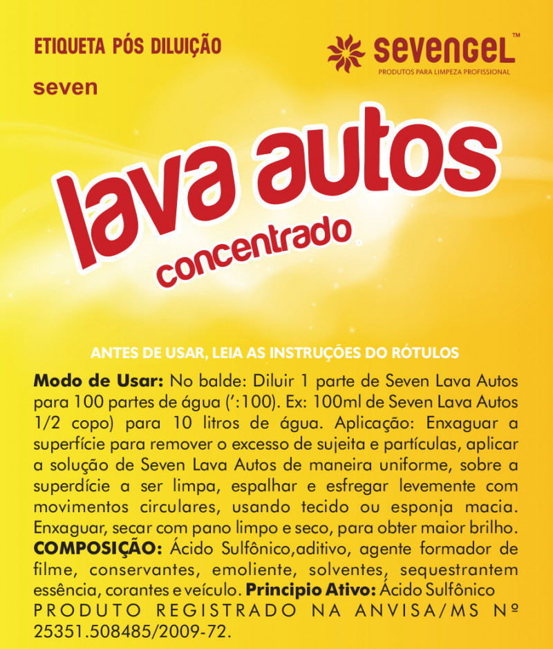 LAVA AUTO 5 LTS SEVEN GEL CX C/ 4 UN (5503)