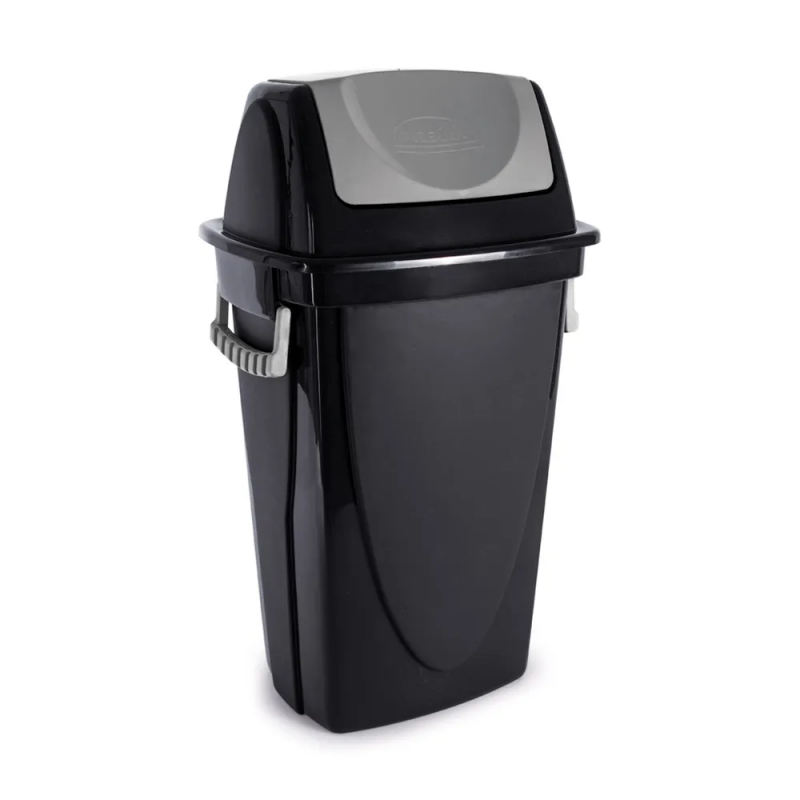 LIXEIRA BASCULANTE 28 LITROS ECO BLACK PLASÚTIL (3487)