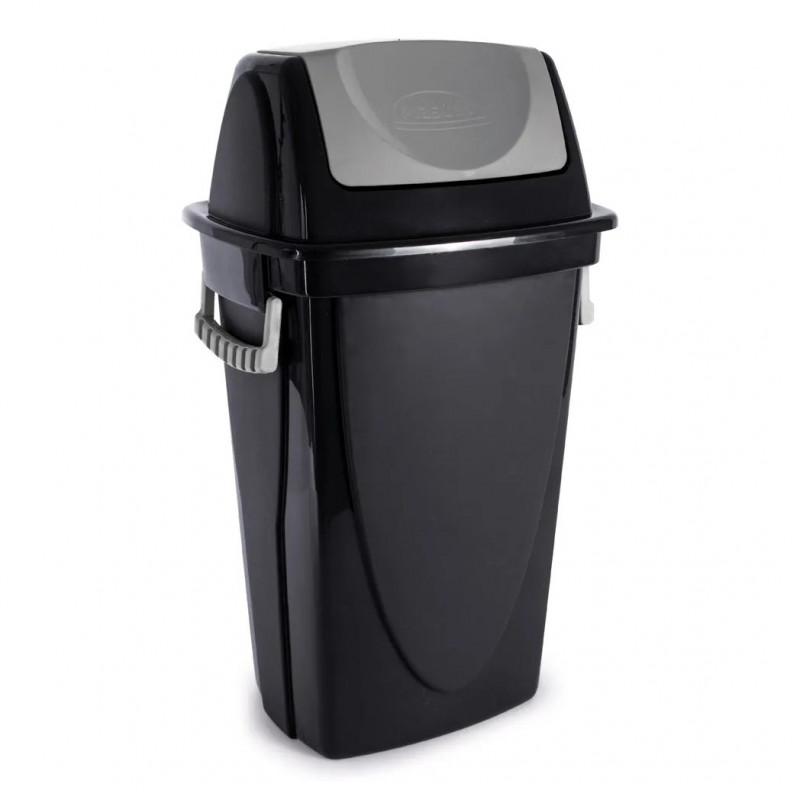 LIXEIRA BASCULANTE 60 LITROS ECO BLACK PLASÚTIL (3475)
