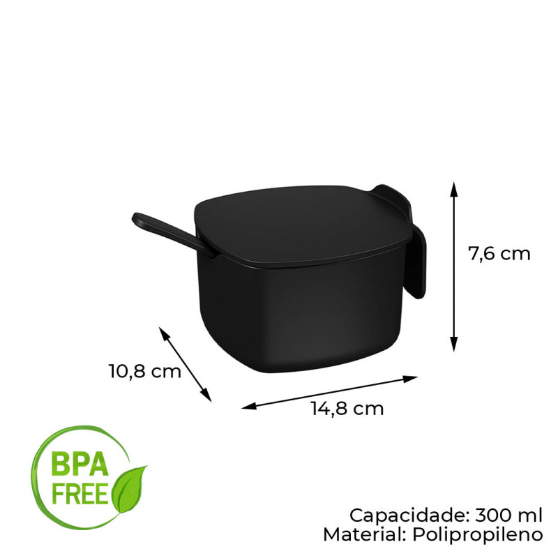 AÇUCAREIRO PLAST DUE 300 ML COZA (10580/0008 PR)