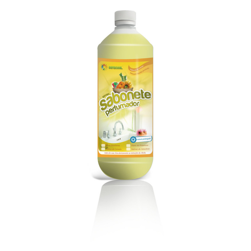 SABONETE LIQUIDO 1 L PERFUMADOR FLORES DA PRIMAVERA SEVENGEL CX C/ 12 UN (5642)