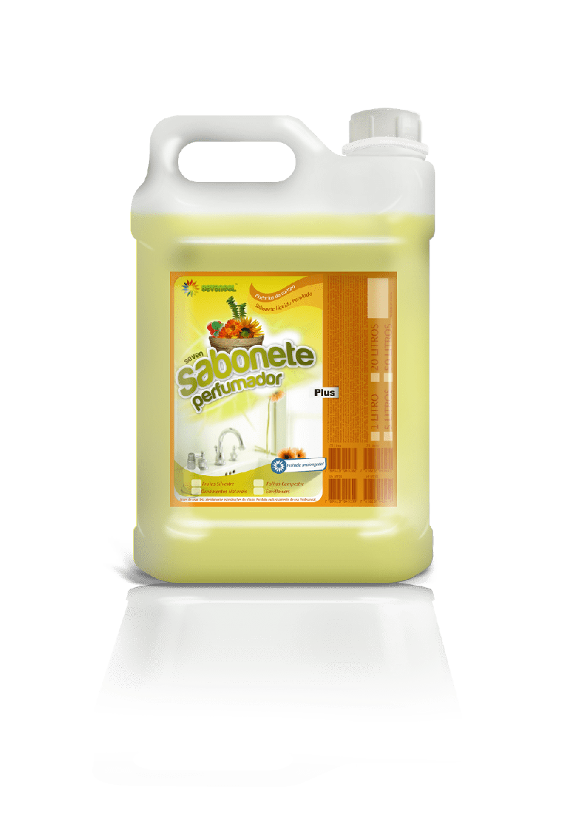 SABONETE LIQUIDO 5 LTS PERFUMADOR FOLHAS DO CERRADO SEVENGEL CX C/ 4 UN (5647)