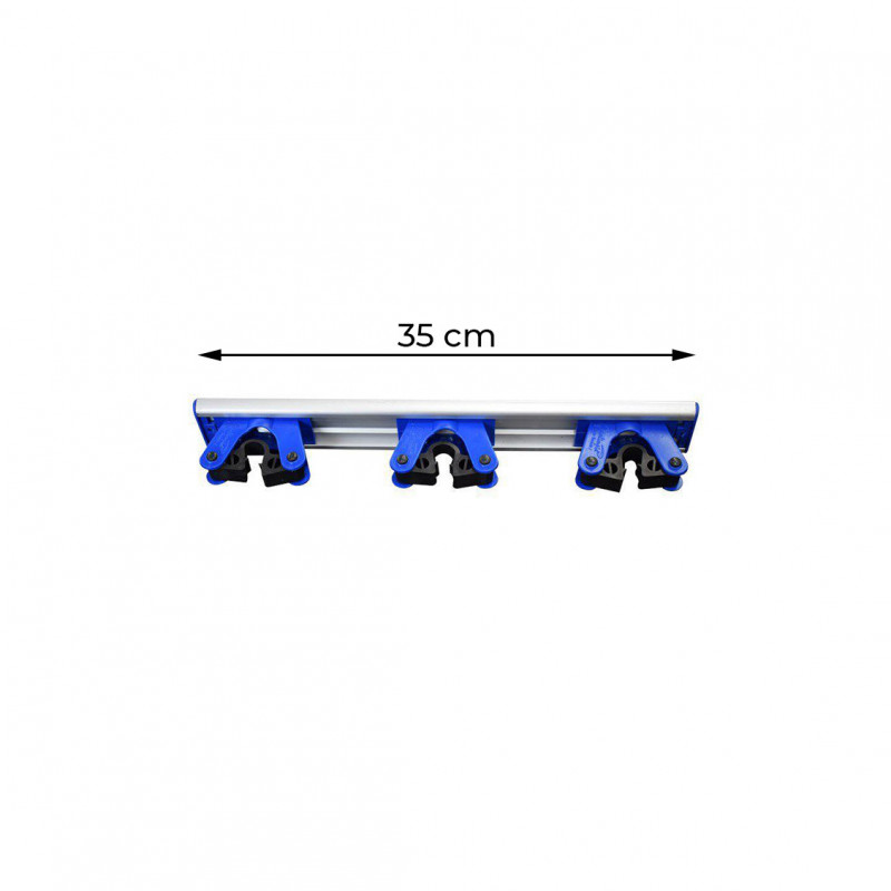 ORGANIZADOR  DE VASSOURAS E RODOS 3 PEÇAS BRALIMPIA (OA03AZ)