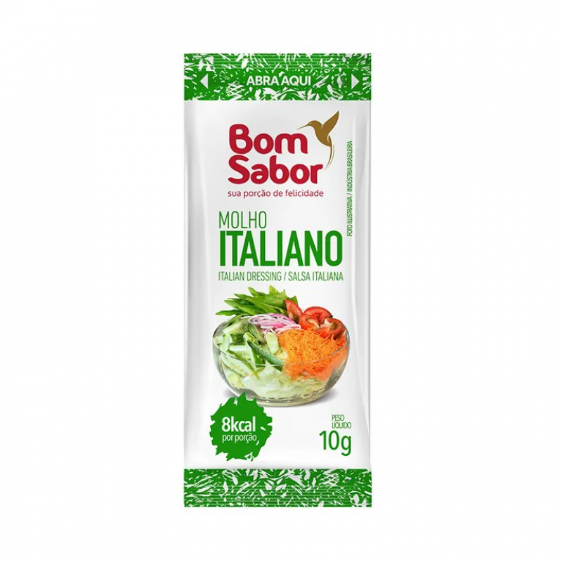 MOLHO ITALIANO SACHE 10 GR C/200 UN - 220506 B SABOR CX COM 210 UN
