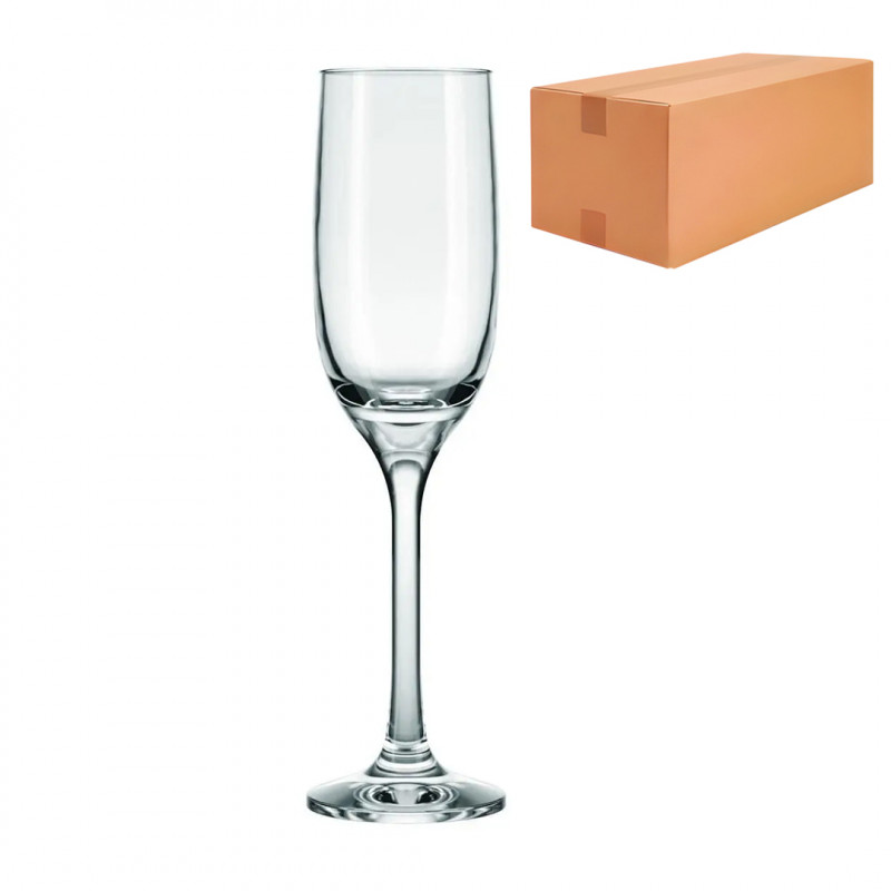 TAÇA CHAMPAGNE IMPERATRIZ 200 ML NADIR CX C/ 12 UN (7833)