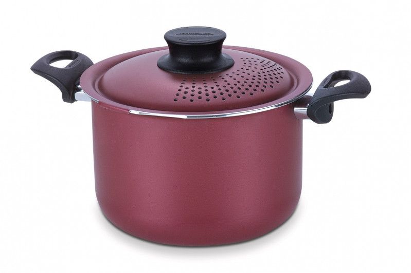 Espagueteira Tramontina Antiaderente Paris 20cm Cereja 4,2 L