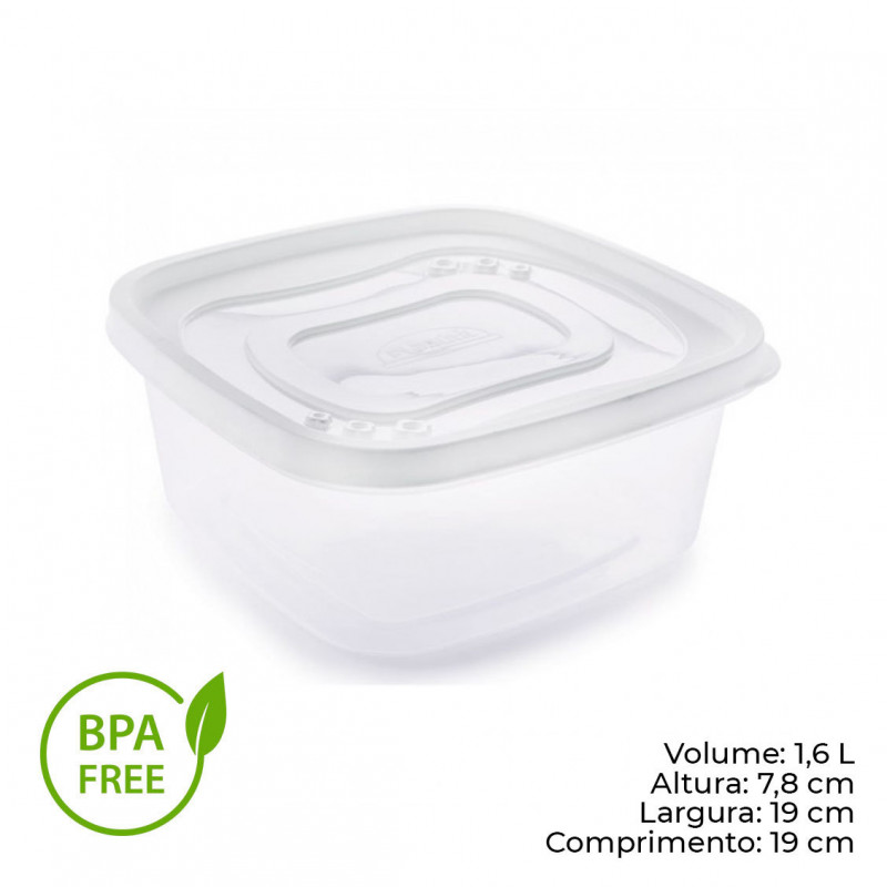 POTE CLIC QUADRADO 1,6 LITROS PLASÚTIL (2764)