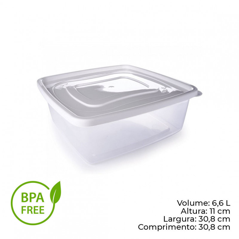 POTE CLIC QUADRADO 6,6 LITROS PLASÚTIL (2417)
